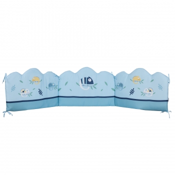 Πάντα Κούνιας Microfiber 45x195εκ. Digital Print Fun 4935 Μπλε Das Baby