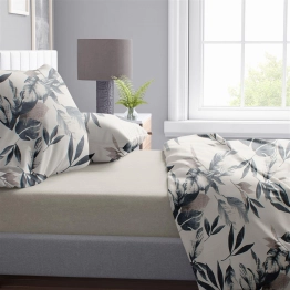 Σετ Σεντόνια 4τμχ Βαμβακερά Υπέρδιπλα 220x240εκ. Ευριδίκη 710 Ecru-Black DimCol 33112324010