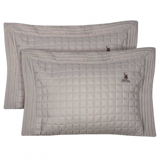Ζεύγος Μαξιλαροθήκες Microfiber 50x70+8εκ. Classic 2356 Taupe Greenwich Polo Club