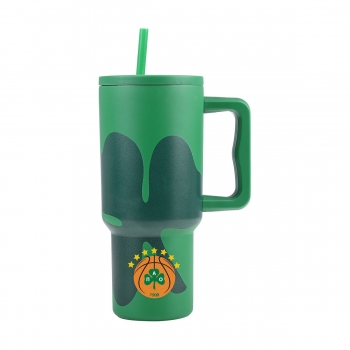 Θερμός Ανοξείδωτος Straw Tumbler XL 14,5x10x22,5εκ.-900ml Panathinaikos BC Estia 01-35983