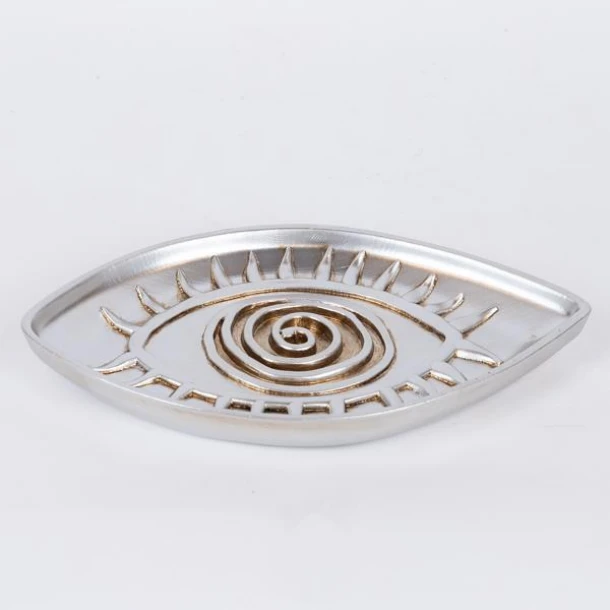 Διακοσμητική Πιατέλα Μάτι Polyresin Ασημί 20,9x12x1,7εκ. ESTHETI 752-15030