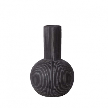 Βάζο Κεραμικό Μαύρο ESPIEL 15,8x15,8x25,5εκ. TOF202
