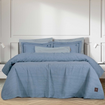 Κουβέρτα Polycotton Πικέ Υπέρδιπλη 230x250εκ. Essential 3400 Γαλάζια Greenwich Polo Club