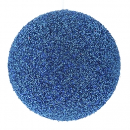 Χριστουγεννιάτικη Μπάλα Polyfoam Μπλε Glitter 20εκ. iliadis 83549