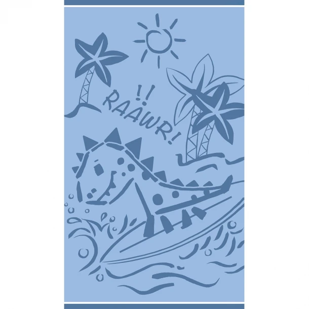 Πετσέτα Θαλάσσης Βαμβακερή Velour Blue 70x120εκ. Dinosaur Surfer Melinen 20004886