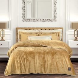 Κουβέρτα Fleece Υπέρδιπλη 220x240εκ. Essential 4441 Ochre Greenwich Polo Club