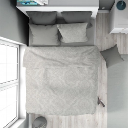 Παπλωματοθήκη Βαμβακερή Εμπριμέ Μονή 160x240εκ. Άρτεμις 701 Grey DimCol 33110823001