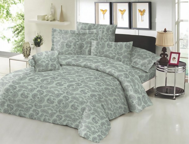 Ζεύγος Μαξιλαροθήκες Polycotton Εμπριμέ 50x70εκ. Lahor Aqua Komvos Home 7000139-62