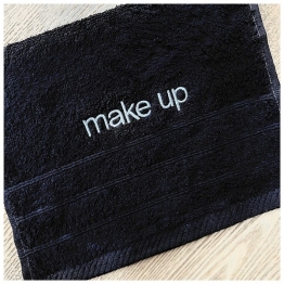 Πετσέτα Βαμβακερή Make Up 30x50εκ. Μαύρη  