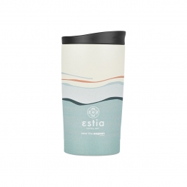 Θερμός Ποτήρι Ανοξείδωτος Travel Mug Ecozen Horizon Save The Aegean 350ml-8x8x15εκ. Estia 01-25618