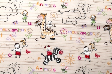 Πάνα Χασές Bebe Φανελένια 80x80εκ. Africa 145 Beige DimCol