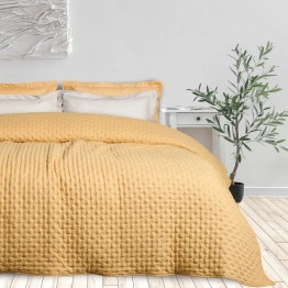 Κουβερλί Microfiber King 240x250εκ. Happy 9631 Ochre Das Home