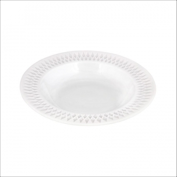 Πιάτο Βαθύ Πορσελάνης White PW43 Diamante Oriana Ferelli 23εκ. PRPW430002