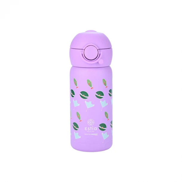 Θερμός Παιδικό Ανοξείδωτο Με Καλαμάκι Ocean Buddies 350ml-7x7x18εκ. Save The Aegean Estia 01-23485