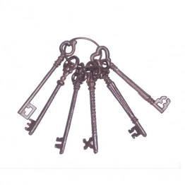 Κλειδιά Διακοσμητικά Μαντεμένια Καφέ 6x4,5x20εκ. ESTHETI 819-00734