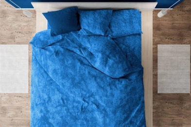 Παπλωματοθήκη Βαμβακερή Υπέρδιπλη 220x240εκ. Premium Shadow 631 Electric Blue DimCol