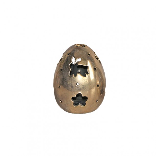 Διακοσμητικό Αυγό Κεραμικό Χρυσό-Μπρονζέ Art Et Lumiere 11,5x14,5εκ. 10606