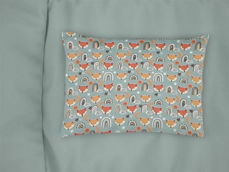 Μαξιλαροθήκη Bebe Φάκελος Βαμβακερή 35x45εκ. Fox 528 Pale Cyan DimCol