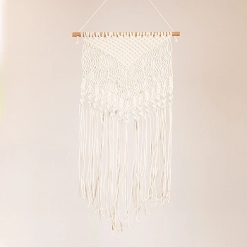 Διακοσμητικό Τοίχου Μακραμέ Μπεζ 35x75εκ. ESTHETI 812-60002