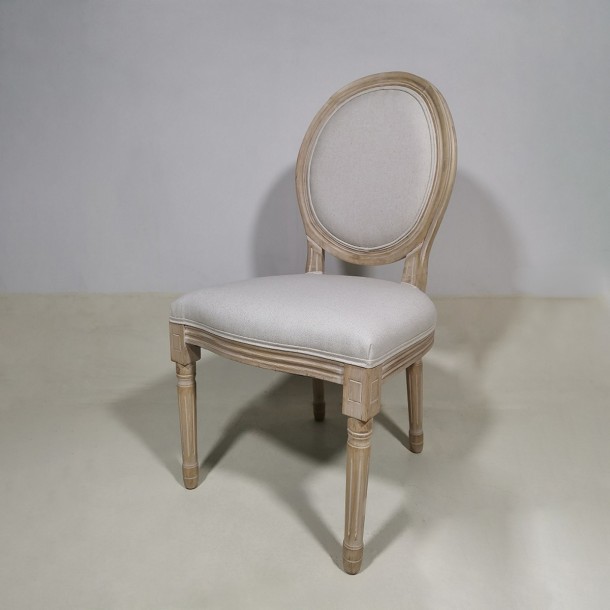 Καρέκλα Ξύλινη-Υφασμάτινη Natural-Ιβουάρ 50x59x48/103εκ. MSA 20-24-060