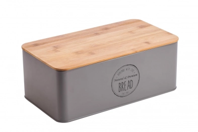Ψωμιέρα Μεταλλική-Bamboo Γκρι 42,3x23x12,7εκ. Oriana Ferrelli CLG850742GY