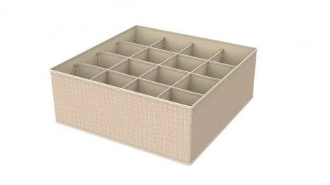 Organizer Συρταριών 16 Θέσεων 32x32x12εκ. Polyester Μπεζ 2429465