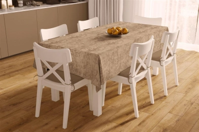 Τραπεζομάντηλο Μονόχρωμο Polycotton Αλέκιαστο 140x180εκ. Panama Shadow Brown DimCol