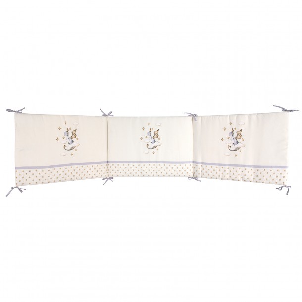 Πάντα Κούνιας Microfiber 45x195εκ. Essential Baby 8840 Λευκή-Μέντα-Μπεζ Greenwich Polo Club