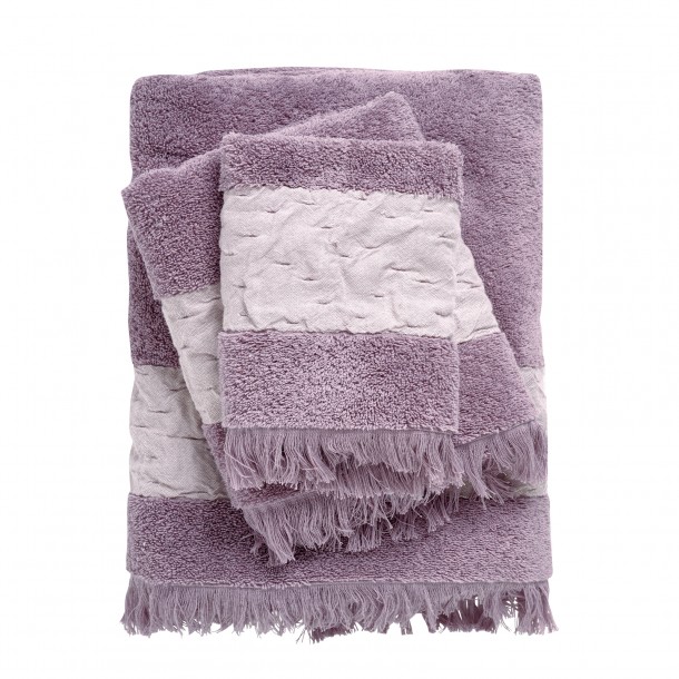 Σετ Πετσέτες 3τμχ Βαμβακερές Daily 0744 Lilac Das Home