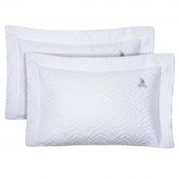 Ζεύγος Μαξιλαροθήκες Microfiber 50x70+8εκ. Classic 2351 Λευκό Greenwich Polo Club