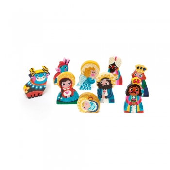 Φιγούρες Φάτνης Ξύλινες 1,2x8εκ. Petit Monkey PTM-WF2