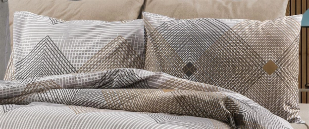 Μαξιλαροθήκη Φάκελος Polycotton 50x70εκ. Καλλιρόη 603 Grey-Mocha DimCol