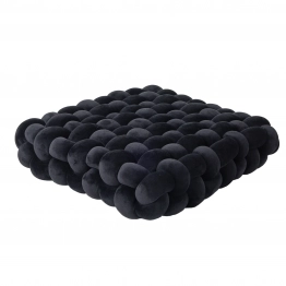 Διακοσμητικό Μαξιλάρι Βελούδινο 40x40x12εκ. Deco 2281 Μαύρο Das Home