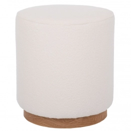 Σκαμπώ Υφασμάτινο-Ξύλινο Κρεμ-Καφέ 41x41x44εκ. iliadis 92163