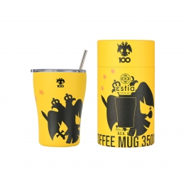 Θερμός-Ποτήρι Ανοξείδωτο Coffee Mug ΑΕΚ BC Edition 350ml-9x13εκ. Estia 00-27278