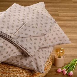 Σετ Σεντόνι Με 2 Μαξιλαροθήκες Polycotton King Με Λάστιχο 180x200+32εκ. Dolores Ash Casual Line Mini Melinen 20004856