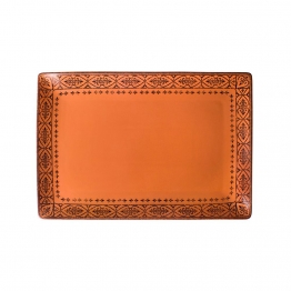 Πιατέλα Σερβιρίσματος Πορσελάνης 31x21εκ. Vintage Teracotta Oriana Ferelli PR222681011