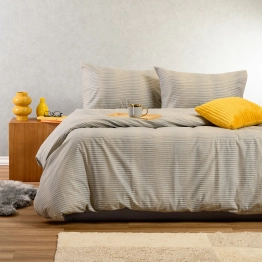 Σετ Σεντόνια Φανελένια Υπέρδιπλα 235x260εκ. Trinity Grey Winter Line Melinen 20005052