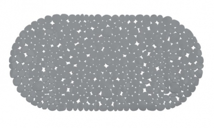 Ταπέτο Μπανιέρας Αντιολισθητικό Pvc 69x35εκ. Bliss Grey 2435787