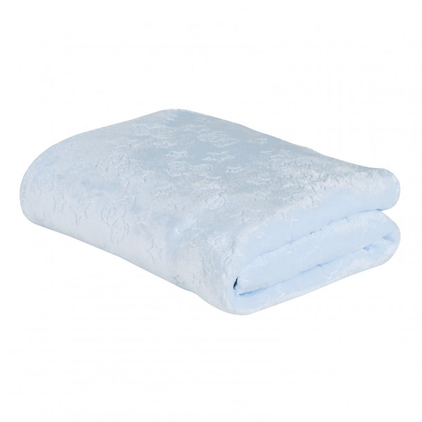 Κουβέρτα Fleece Αγκαλιάς-Λίκνου 75x100εκ. Relax 4905 Γαλάζιο Das Baby