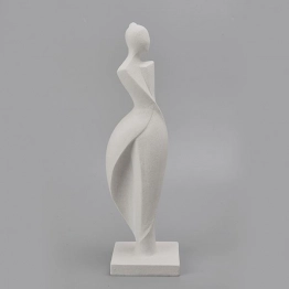 Διακοσμητική Επιτραπέζια Γυναικεία Φιγούρα Polyresin Ιβουάρ 10,2x8,7x34εκ. ESTHETI 752-27133