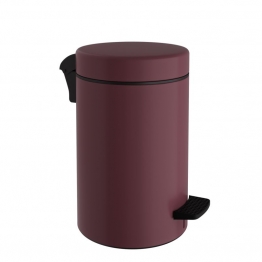 Καλάθι Απορριμμάτων 10lt-Φ20x37εκ. Soft Close Ανοξείδωτο Matte Bordeaux Pam & Co 2037-153