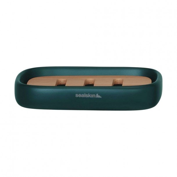Σαπουνοθήκη Κεραμική 13x9x2,4εκ. Mind Dark Green Sealskin 800060