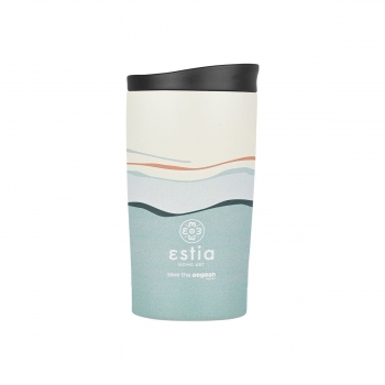 Θερμός Ποτήρι Ανοξείδωτος Travel Mug Ecozen Horizon Save The Aegean 350ml-8x8x15εκ. Estia 01-25618