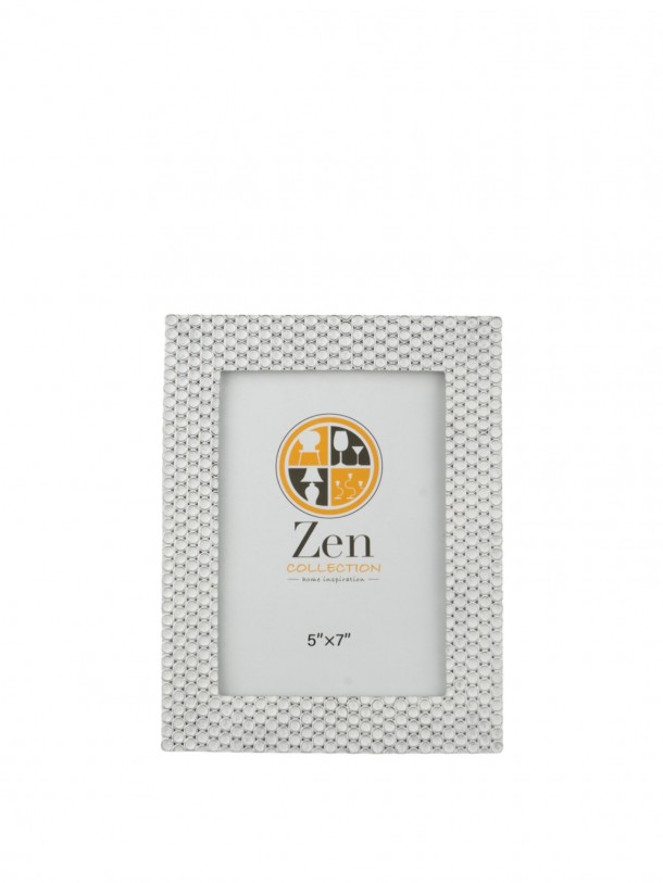 Κορνίζα Polyester Λευκή-Ασημί 13x18εκ. Zen Collection 25.2.50684