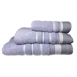 Σετ πετσέτες 3τμχ Βαμβακερές Bella Purple 24home