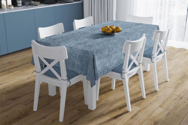 Σετ Τραπεζομάντηλο 140x220εκ. Με Runner 40x220εκ. Αλέκιαστο Polycotton Panama Shadow Petrol DimCol