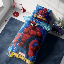 Σετ Σεντόνια 4τμχ Βαμβακερά Μονά 160x240εκ. Spiderman 714 Electric Blue Marvel DimCol