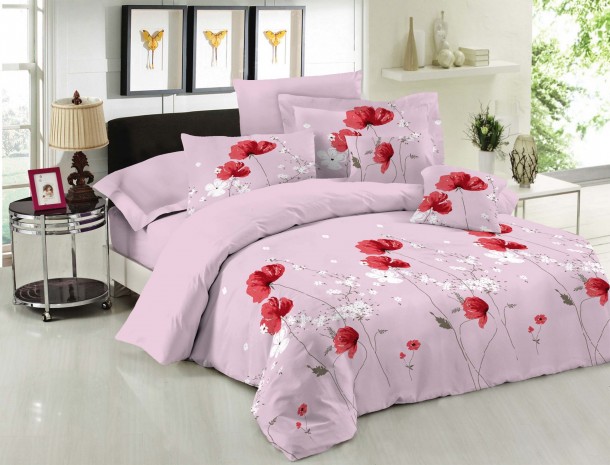 Σετ Σεντόνια Βαμβακερά Υπέρδιπλα 240x270εκ. Le Blanc Anemone Pink 7010275-20