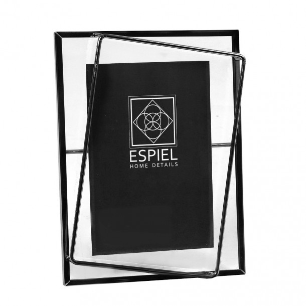 Κορνίζα Μεταλλική Μαύρη 15x1,5x20εκ. ESPIEL FAM545
